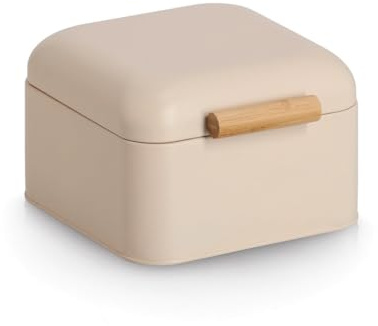 Zeller Brotkasten, Metall/Bambus, beige