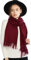 RIIQIICHY Pashmina Schal Bordeaux Damen Winter Weihnachtsschal Tücher Stola Festlich für Abendkleider Damenschal Winterschal Kuschelig