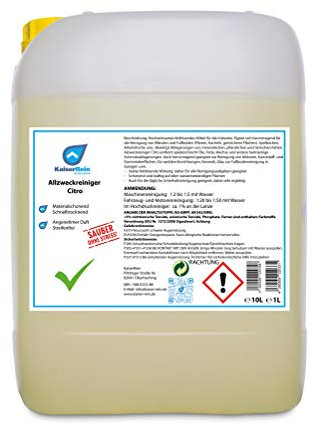 KaiserRein Allzweckreiniger 10 L Kanister Konzentrat Citrus Oberflächenreiniger Bodenreiniger Universalreiniger für Boden, Auto und Oberflächen Kraftreiniger fettlösender Industriereiniger