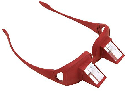 Lunettes Périscopiques Prisme Vision Horizontale Lecture Allongée Plage Unisexe Homme Femme Rouge Accessoire Détente Été Lecture Couché Idée Cadeau Gadget Original