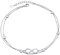 Fußkette für Damen Frauen Mädchen S925 Sterling Silber Verstellbare Fußperlen Infinity Knöchel Armband Fußkettchen 10 11 Zoll (Geschichtete Unendlichkeit 10+1)