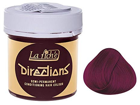 8 X La Riche Directions Semi-Permanent Hair Color 88ml Tubs - Dark Tulip