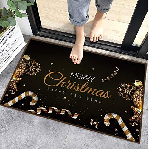 Sunshine smile Teppich Anti Rutsch Unterlage,40 * 60 cm,Weihnachtsteppich,Weihnachten Area Rug,Türmatte,Kurzflor Fußmatte,Teppich Wohnzimmer,rutschfeste Badematte,Home Decor,weihnachtsdekoration