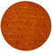 carpetfine Wollteppich Gabbeh Uni Rund Orange Ø 200 | Moderner Teppich für Wohn- und Schlafzimmer