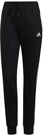 Adidas W 3S FT C PT, Pantaloni Donna, Nero/Bianco, M