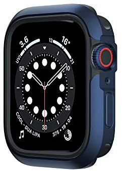SwitchEasy Odyssey Premium 2 en 1 Metal + TPU Bumper Case para Apple Watch 6 & SE, 5 & 4 40 mm - Azul Espacial