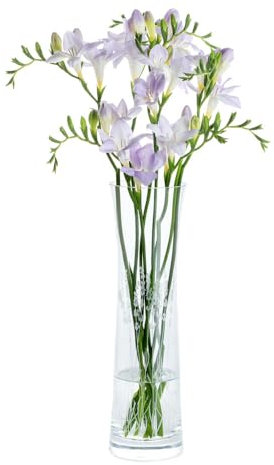 Dartington Crystal Bloom Tall Lavender Vase