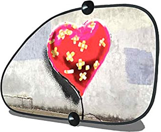 Sonnenschutz Banksy's Graffiti für die Seitenscheibe 65 x 38cm rechts # NEU