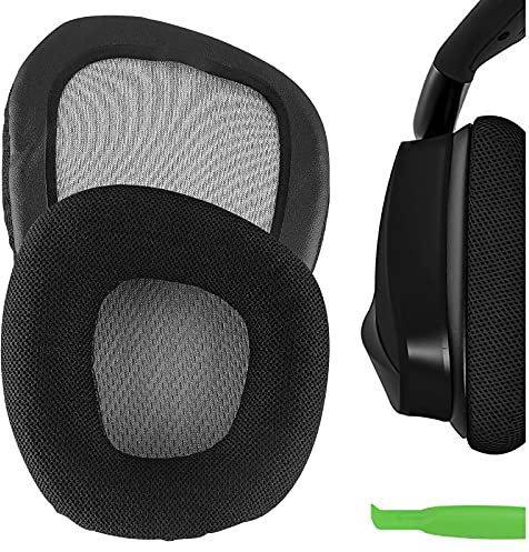 GEEKRIA Ersatz-Ohrpolster für Corsair VOID PRO, Void Pro RGB, Void Pro RGB SE, Void Elite, Void Elite RGB Kopfhörer, Ohrpolster, Headset Ohrmuscheln (schwarz/grau), EJZ257-02