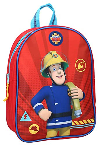 Rucksack Fireman Sam Sweet Repeat, Rot, 29x22x9 cm