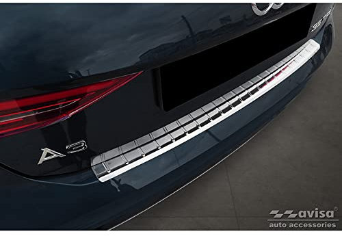 Avisa Edelstahl Heckstoßstangenschutz kompatibel mit Audi A3 (8Y) Sportback 2020- 'Ribs'