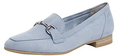 MARCO TOZZI Damen Slipper Elegant Vegan, Blau (Polar), 41 EU
