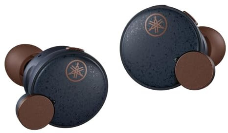 Yamaha TW-E7B True Wireless Earbuds with Bluetooth 5.2, Active Noise Cancelling, True Sound, Qualcomm CVC Clear Voice Capture, Advanced Listening Care and IPX5 Water Resistance (Dark Blue)