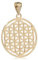 NKlaus Kettenanhänger Blumen des Lebens 15mm 333 Gelb Gold Lebensblume klein Amulett 8277
