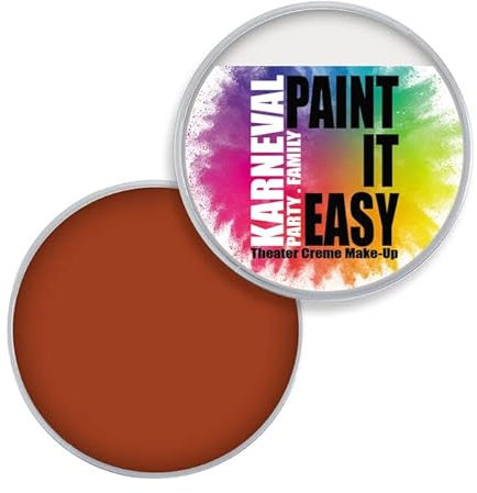 NEU PAINT IT EASY Theater Creme-Make-Up, Kinderschminke, Schminke auf Fettbasis, 25g, Rot-Braun