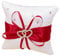 Sahkgye Ringkissen für Hochzeit Ringkissen rot + weiß 10 x 10 cm