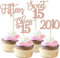 24 Stück 15. Geburtstag Cupcake Toppers Glitter Fifteen seit 2010 Sweet 15 Cupcake Picks Hello 15 Years Birthday Cake Decorations für Happy 15th Birthday Anniversary Party Roségold