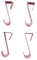 Dependable Industries inc. Essentials Over-The-Door Hanger Hook Set – 4-Pack of 3.5 in., Plastic Over-The-Door Hangers & Over-The-Door Hooks – Over-Door Hooks for Hanging Clothes & Towels (Pink)