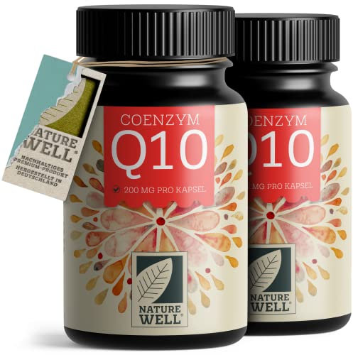 Q10 Kapseln hochdosiert 240x mit 200mg Coenzym Q10 pro Kapsel - hochwertiges Coenzym Q10 Ubichinon aus Fermentation - laborgeprüft mit Zertifikat - Vorrat für 8 Monate - 100% vegan