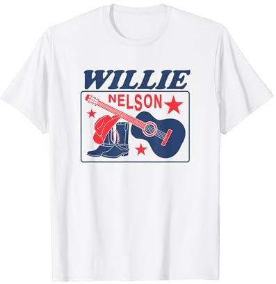 Offizielle Willie Nelson Stiefel T-Shirt