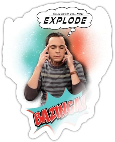 The Big Bang Theory Sheldon Head Will Explode Sticker Aufkleber