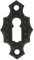 MS Beschläge Schlüsselschild Stahl Schlüsselrosette Schwarz matt Schlossrosette schmiedeeiserne Optik Tür- Möbelrosette Zylinderrosette Abdeckrosette (Buntbart)