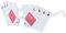 Zeizafa Poker Brille Kinder Erwachsene Königin Asse König Sonnenbrille für Geburtstag Party Casinos Nacht Spielkarte Thema Dekor Versorgung