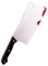 Tradineur - Cuchillo carnicero - Apto para jóvenes y adultos - Complemento para disfraces en carnaval, Halloween u otras celebraciones. - 29 cm de longitud