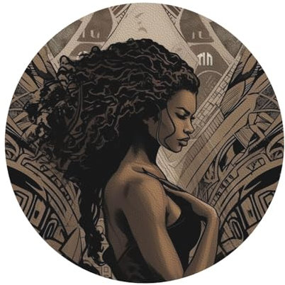 Untersetzer mit schwarzem Comic-Kunstdruck, Leder, Getränkeuntersetzer, Set mit 4 wasserdichten, isolierten Untersetzern, Tassenuntersetzern, für Küche, Büro, Couchtisch, Heimdekoration