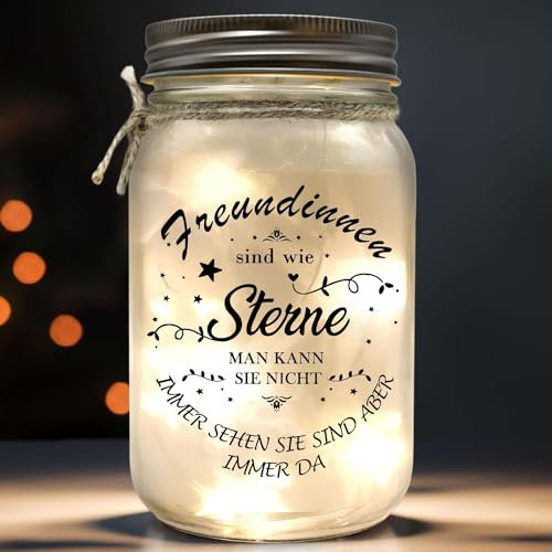 Charfia LED Flaschenlicht Mit Spruch - Geschenk für Frauen, Freundinnen, Beste Freundin - Geburtstag, Weihnachten, Freundschaftsgeschenke