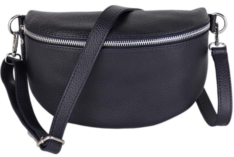 MIRROSI® Bauchtasche Damen, Made in Italy, Echtleder Umhängetasche Echtes Leder, Brusttasche, Crossbody Bag aus Echtem Leder, in 3 Größen erhältlich