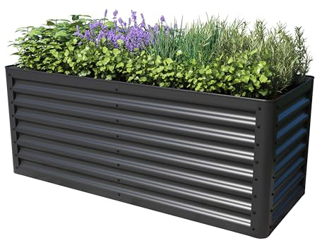 PRIMEYARD Hochbeet Luca anthrazit Stahlkonstruktion 150x60x60 cm