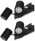 ledscom.de 2 Stück Wandspot WAIKA, zweiflammig, mit Schalter, schwarz matt, inkl. GU10 LED (warmweiß, je 7,6W, 1103lm, 33°)