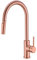 GULICA Red Copper Kitchen Tap, Single Handle, 2 Water Mode 360 Degree Swivel Pre-Rinse Pull Out Kitchen Sink Tap, Copper Rose Gold