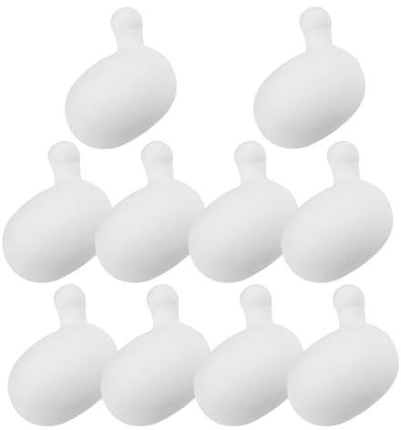 JOINPAYA 10 Stück Squeeze-Stressbälle Weißes Silikon-Squeeze-Spielzeug Blaseneinsätze Neuartiges Kneifspielzeug Für DIY-Handwerk Puppenherstellung (N)