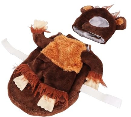 Hundebekleidung, Niedliches Haustier-Cosplay-Outfit mit Mütze für Urlaubsveranstaltungen, Lustiges Affen-Hundekostüm, (L)