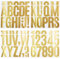 6 Sheets 3 Inch Vinyl Capital Letter Stickers, 2 Sheets 0-9 Number Stickers, Waterproof Alphabet Number Sticker for Mailbox, Water Bottle, Luggage and Marks - Gold