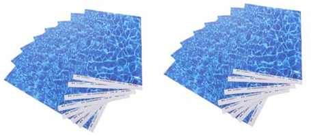 Vaguelly 2sets Water Pattern Paper Stickers Ocean Wave Background for Sand Table Aquarium Background Poster Paper Water Backdrop Wall Water Texture Decal Landscape Decor Plastic 10sheets*2