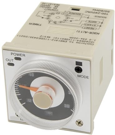 VXVUQRQVH relé temporizado Relé Temporizador de 11 Pines H3CR-A Temporizador de retardo de la Serie H3CR CA 100-240 V CC 24 V 12 V Relé Temporizador(12VDC)
