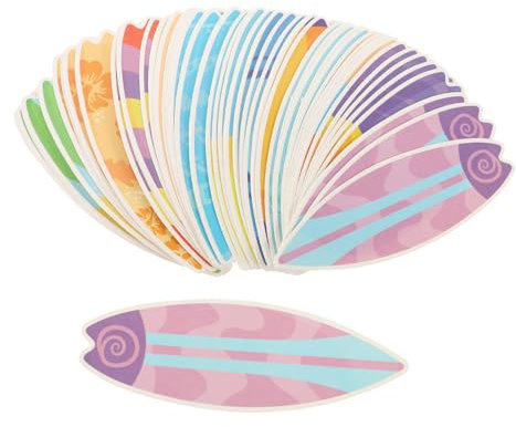 JOINPAYA 60 Stück Hawaii-Surfbrett Aufkleber Sammelalbum Klassenzimmerdekorationen Im Sommer Pinnwandausschnitte Dekoratives Surfbrett Mini-Surfbrett- Surfbretter Zum Dekorieren Papier