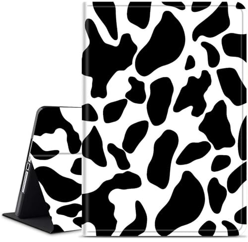 Dikoer for Amazon Kindle Fire HD 8 (8th/7th/6th Generation, 2018/2017/2016 Release) 8 Tablet Case, Slim Kickstand Stand Leather Smart Cover with Auto Wake/Sleep, Cow Prints