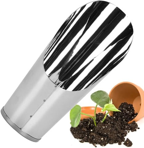 Teksome Soil Scoop for Indoor Plants,Gardening Soil Scoop - Multi-Functional Succulent Spade Shovel for Repotting Composting Growing Seedling Weeding Potting