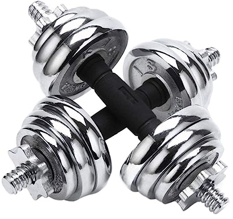 GDHKDDFL Verstellbare Hanteln Hanteln Set Gewichte Überzug Hantel Langhantel Eisen Home Herren Fitnessgeräte EIN Paar Einstellbare Gewicht(20kg(10kg*2))