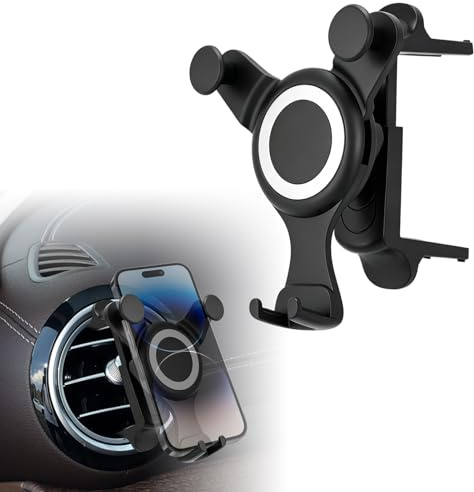 iwui Soporte Teléfono Coche para Rejillas de Aire Redondas Circular | Rotación de 360°, Antideslizante, para Audi-TT Accesorios