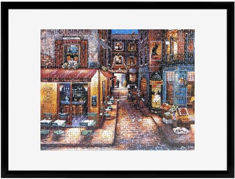 MCS Cadre Puzzle 51x68,5 cm Cadre Noir pour Puzzles Finis, Montage Vertical et Horizontal à Accrocher au Mur, Grande Image pour l'affichage et la Conservation des Puzzles (Pack de 1)