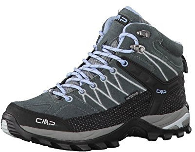 CMP Femme Rigel Mid WMN Trekking Shoes WP Chaussures de randonnée, Gris-Bleu Clair (Graffite-Azzurro), 36 EU