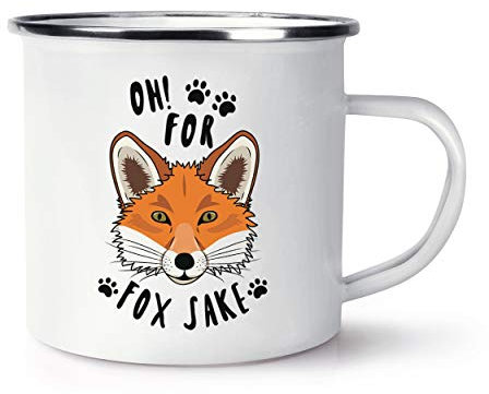 Oh für Fox Sake Retro Emaille Becher