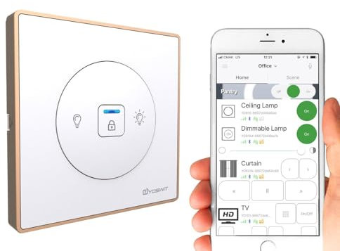 Yoswit Smart Dimmer Switch - Wireless, No Neutral Wire Required, TRIAC (Gold Mix)