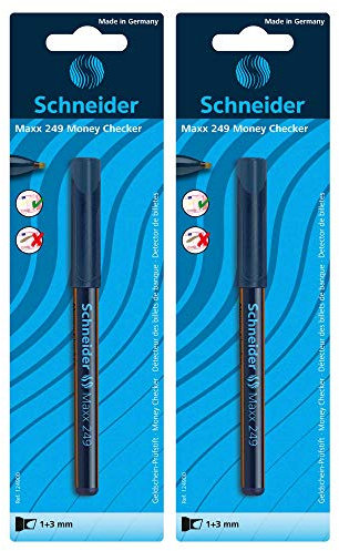 Schneider Maxx 249 Money Checker Geldscheinprüfstift (2er Pack)