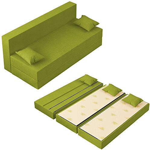 Baldiflex TreTris 3-Sitzer-Sofa, Bezug abnehmbar und waschbar, Farbe Olivgrün